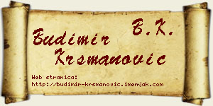 Budimir Krsmanović vizit kartica